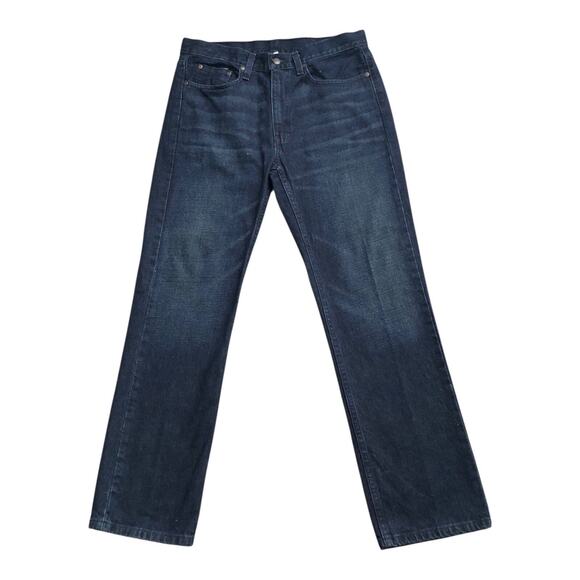 FADED GLORY Mens Size 32 Dark Wash Straight Fit Blue Jeans 30.5" Inseam - Picture 1 of 6